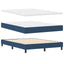 Box spring seng med LED-lysstrimler Blå 140 x 190 cm Stof