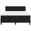 Box spring seng med LED-lysstrimler Sort 140 x 200 cm Stof
