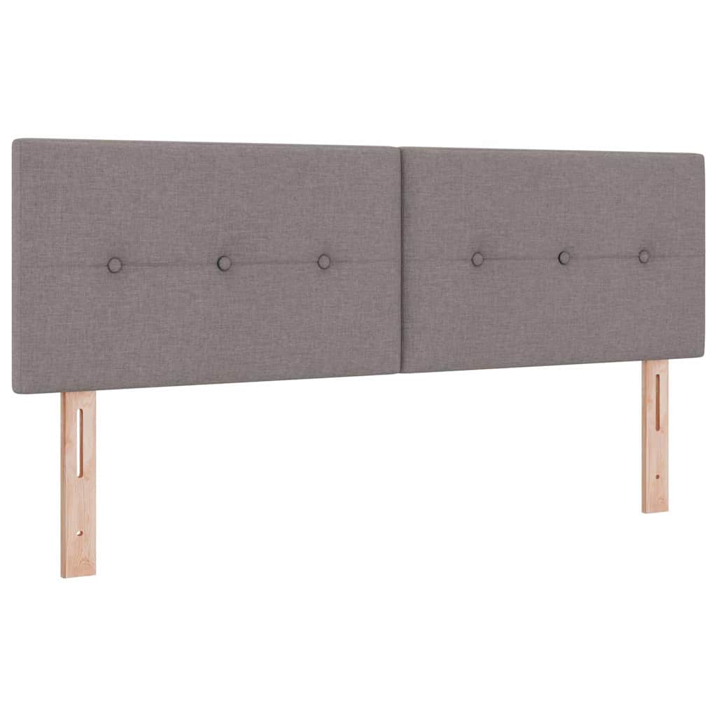 Box spring seng med pude Gråbrun 140 x 200 cm Stof