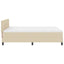 Box spring seng med LED-lysstrimler Creme 140 x 200 cm Stof