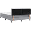 Box spring seng med pude Lysegrå 160 x 200 cm Stof