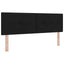 Box spring seng med LED-lysstrimler Sort 160 x 200 cm Stof