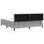 Box spring seng med LED-lysstrimler Lysegrå 180 x 200 cm Stof
