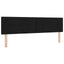 Box spring seng med LED-lysstrimler Sort 180 x 200 cm Stof