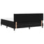 Box spring seng med LED-lysstrimler Sort 180 x 200 cm Stof