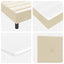 Box spring seng med LED-lysstrimler Creme 180 x 200 cm Stof