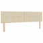 Box spring seng med LED-lysstrimler Creme 180 x 200 cm Stof