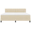 Box spring seng med LED-lysstrimler Creme 180 x 200 cm Stof