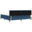 Box spring seng med LED-lysstrimler Blå 200 x 200 cm Stof