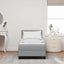 Box spring seng med pude Lysegrå 80 x 200 cm Stof