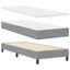 Box spring seng med pude Lysegrå 80 x 200 cm Stof