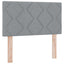 Box spring seng med pude Lysegrå 80 x 200 cm Stof
