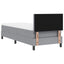 Box spring seng med pude Lysegrå 80 x 200 cm Stof