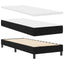Box spring seng med LED-lysstrimler Sort 80 x 200 cm Stof