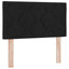 Box spring seng med LED-lysstrimler Sort 80 x 200 cm Stof