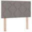 Box spring seng med LED-lysstrimler Gråbrun 80 x 200 cm Stof