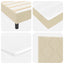 Box spring seng med LED-lysstrimler Creme 80 x 200 cm Stof