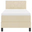 Box spring seng med LED-lysstrimler Creme 80 x 200 cm Stof