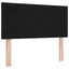 Box spring seng med pude med hovedgærde Sort 90 x 190 cm Stof