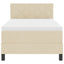 Box spring seng med LED-lysstrimler Creme 90 x 190 cm Stof