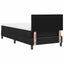 Box spring seng med pude med hovedgærde Sort 90 x 200 cm Stof