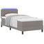 Box spring seng med pude Gråbrun 90 x 200 cm Stof