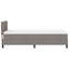 Box spring seng med pude Gråbrun 90 x 200 cm Stof