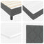 Box spring seng med LED-lysstrimler Mørkegrå 120 x 190 cm Stof