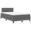 Box spring seng med LED-lysstrimler Mørkegrå 120 x 190 cm Stof