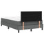 Box spring seng med LED-lysstrimler Mørkegrå 120 x 190 cm Stof
