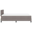 Box spring seng med LED-lysstrimler Gråbrun 120 x 190 cm Stof