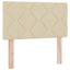 Box spring seng med LED-lysstrimler Creme 120 x 190 cm Stof