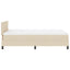 Box spring seng med LED-lysstrimler Creme 120 x 190 cm Stof