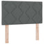 Box spring seng med LED-lysstrimler Mørkegrå 120 x 200 cm Stof
