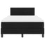 Box spring seng med LED-lysstrimler Sort 120 x 200 cm Stof