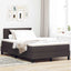 Box spring seng med pude Mørk Brun 120 x 200 cm Stof