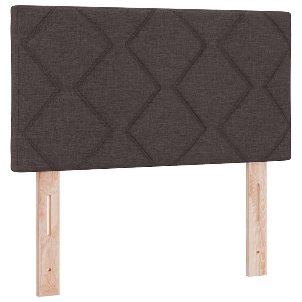 Box spring seng med pude Mørk Brun 120 x 200 cm Stof