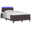 Box spring seng med pude Mørk Brun 120 x 200 cm Stof