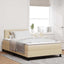 Box spring seng med LED-lysstrimler Creme 120 x 200 cm Stof