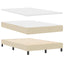 Box spring seng med LED-lysstrimler Creme 120 x 200 cm Stof