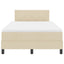 Box spring seng med LED-lysstrimler Creme 120 x 200 cm Stof
