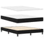 Box spring seng med LED-lysstrimler Sort 140 x 200 cm Stof