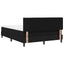 Box spring seng med LED-lysstrimler Sort 140 x 200 cm Stof