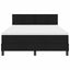 Box spring seng med LED-lysstrimler Sort 160 x 200 cm Stof