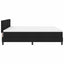 Box spring seng med LED-lysstrimler Sort 180 x 200 cm Stof