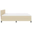 Box spring seng med LED-lysstrimler Creme 180 x 200 cm Stof