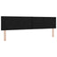 Box spring seng med LED-lysstrimler Sort 200 x 200 cm Stof