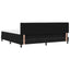 Box spring seng med madras med LED Sort 200 x 200 cm Stof