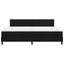 Box spring seng med LED-lysstrimler Sort 200 x 200 cm Stof