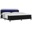 Box spring seng med madras med LED Sort 200 x 200 cm Stof